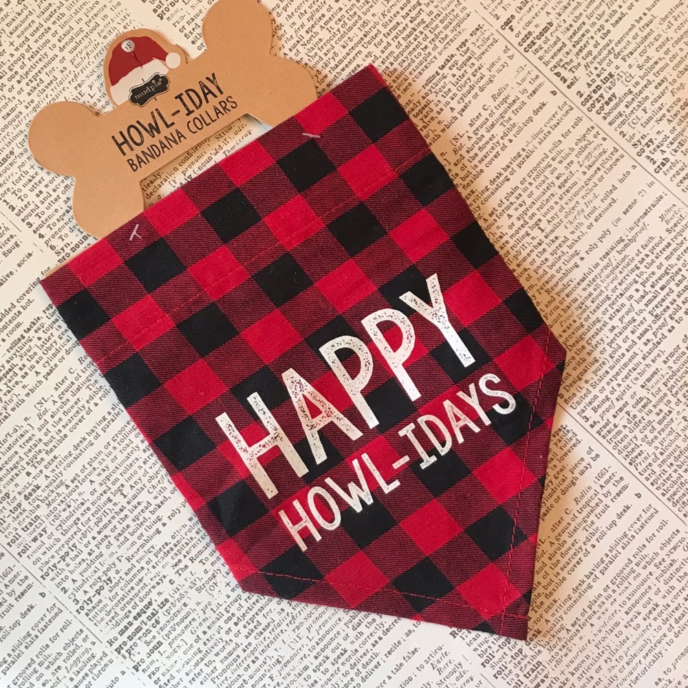 Mud Pie Howl-iday Bandana Collar - Picture 8 of 9